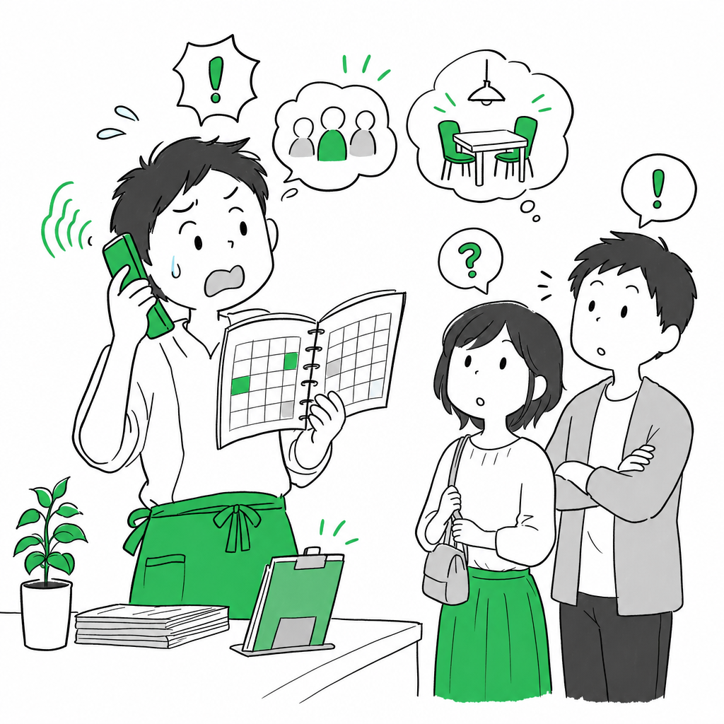 電話・紙台帳の予約を、LINEで取りこぼさず受けたい。
