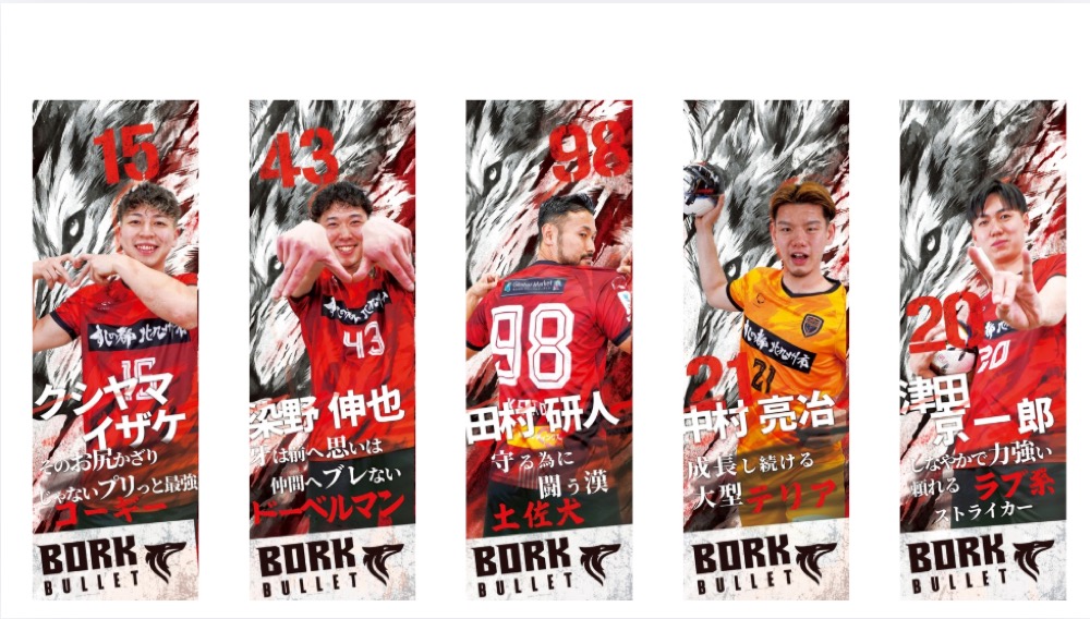 ボルクバレット北九州の選手グラフィック